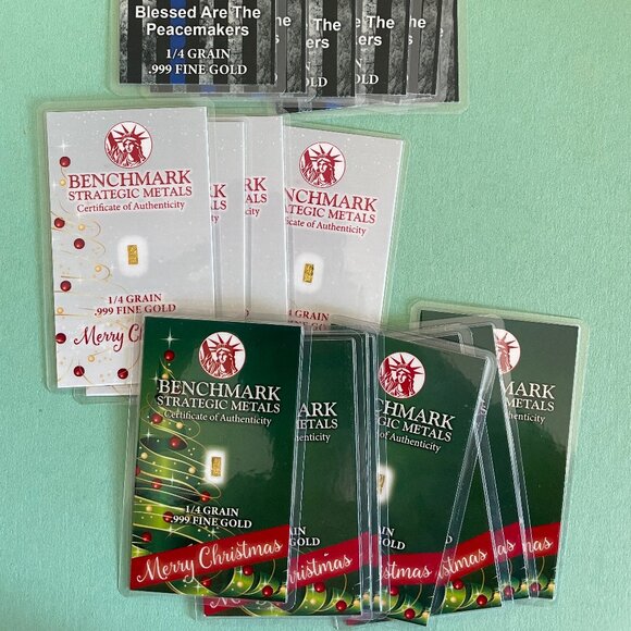 1/4 Grain Pure Gold - Benchmark Fine pure 24K .999 Gold - Picture 1 of 8